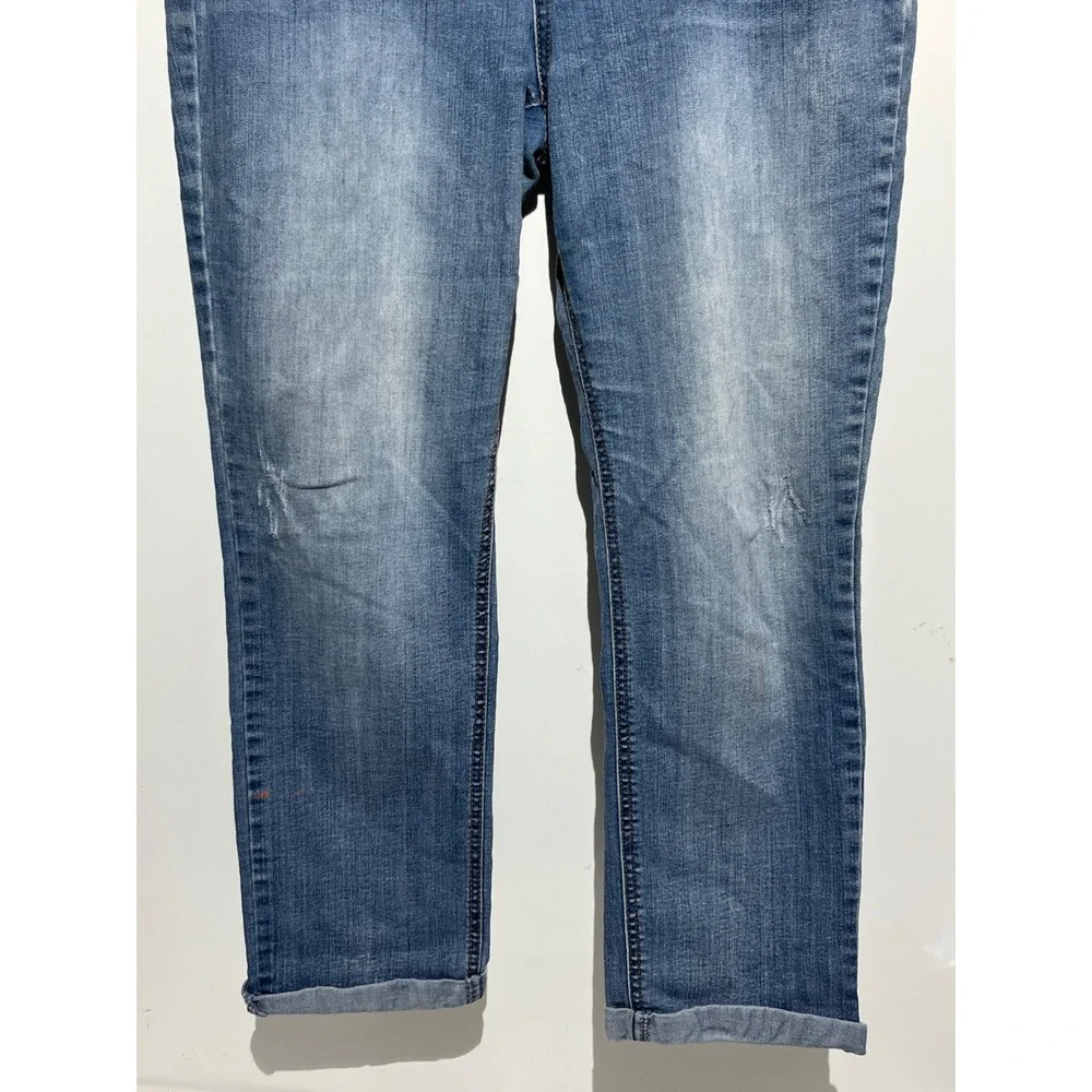 Nine West Jeans Alec Slim Boyfriend Ankle Medium Wash‎ Blue Denim Size 10